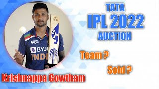 Auction : Krishnappa Gowtham | TATA IPL 2022 MEGA AUCTION #IPL