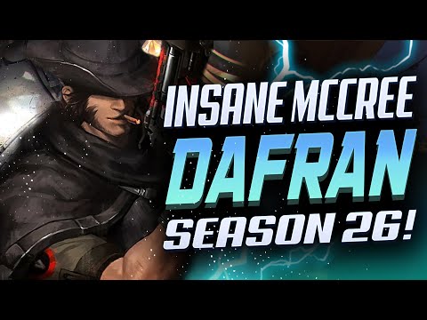 DAFRAN INSANE MCCREE AND WIDOW GAMEPLAY! [ OVERWATCH SEASON 26 TOP 500 ]