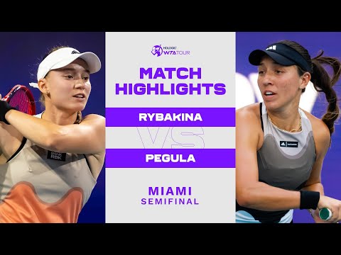 Теннис Elena Rybakina vs. Jessica Pegula | 2023 Miami Semifinal | WTA Match Highlights