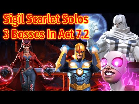 5 Star Sigil Scarlet Destroys Act 7.2 Nova, White Magneto And Gwenmaster Bosses! MCOC