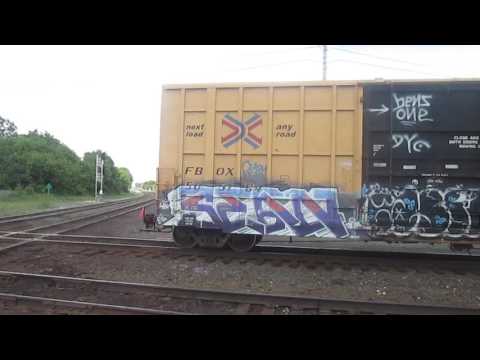 CSX eastbound short freight train in Marion Ohio.