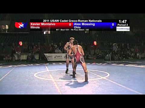 Cadet Greco 7th 135 - Alex Mossing (OH) vs. Xavier Montalvo (IL)