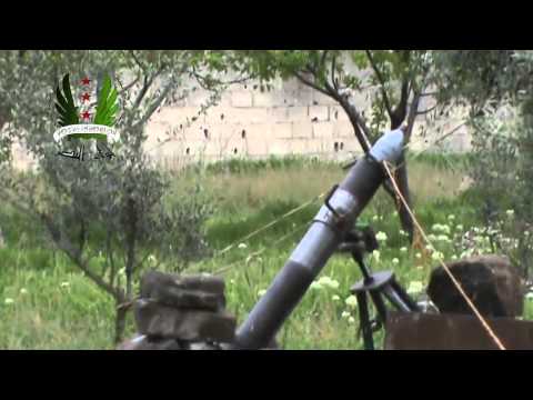 استهداف مقرات النظام في الكلية الحربية في بلدة الدار الكبيرة في ريف حمص بقذائف الهاون من قبل لواء النصر