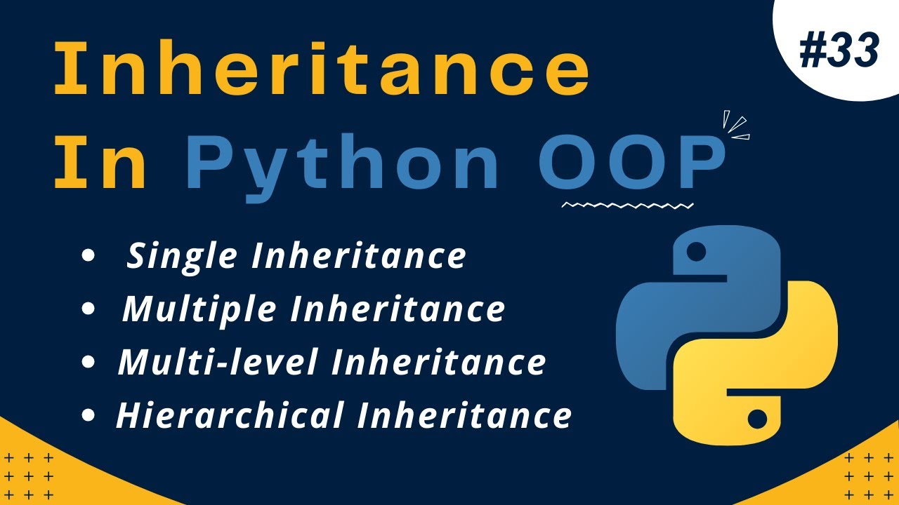 Inheritance in Python | Single, Multiple, Multi-level and Hierarchical | Python Tutorial #33