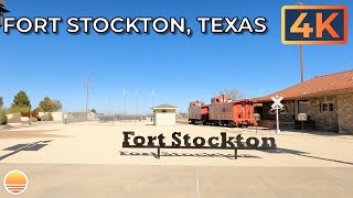 Fort Stockton, Texas in Pecos County. An UltraHD 4K Real Time Driving Tour.