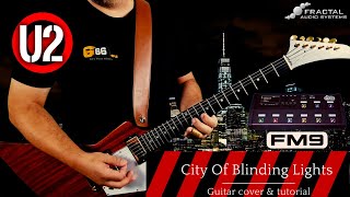 U2 - CITY OF BLINDING LIGHTS (GUITAR COVER &amp; TUTO)