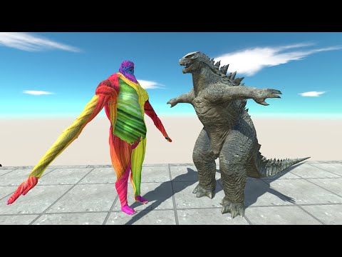 New Titan Beast Colors Vs All Team Monster Godzilla 2014 Death run - Animal Revolt Battle Simulator