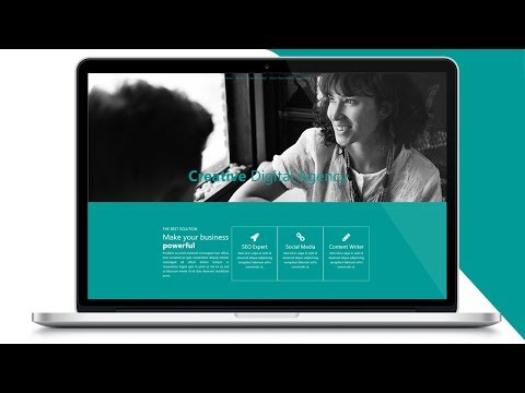 Responsive Bootstrap Full Template Design: Creative Digital Agency Template