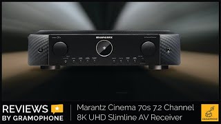 Video thumbnail for Marantz Cinema 70s 7.2 Channel (7 x 50 Watt) 8K UHD Slimline AV Receiver with HEOS Built-in by Gramophone
