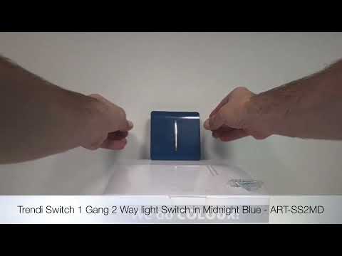 Unboxing the Trendi Switch 1 Gang 2 Way Chrome Rocker Light Switch in Midnight Blue - ART-SS2MD