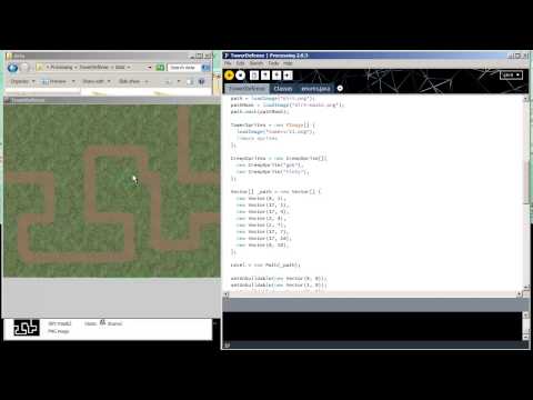 Processing Tutorial  - Tower Defense Game Pt6 - Creep Setup 3/3