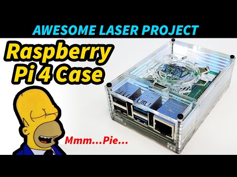 Raspberry Pi 4 Clear Acrylic Computer Case - Great Project for Glowforge Laser! - PDF File Available