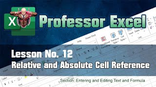 Lesson no. 12 - Relative and Absolute Cell Reference