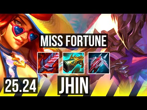 MISS FORTUNE & Nautilus vs JHIN & Rell (ADC) | Good KDA: 15/1/6 | KR Master | 25.24