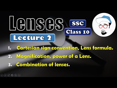 LENSES, Lecture 2, Class 10 SSC || Maharashtra state board, Science 1|| Cartesian sign convention