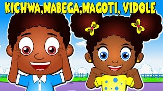Download lagu Kichwa Mabega Magoti Vidole | Kiswahili Head Shoulders Knees and Toes | Nyimbo za Kitoto mp3