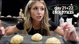 VLOGMAS DAY 21+22: cookie competition w/ the fam + dyson air wrap first impression!