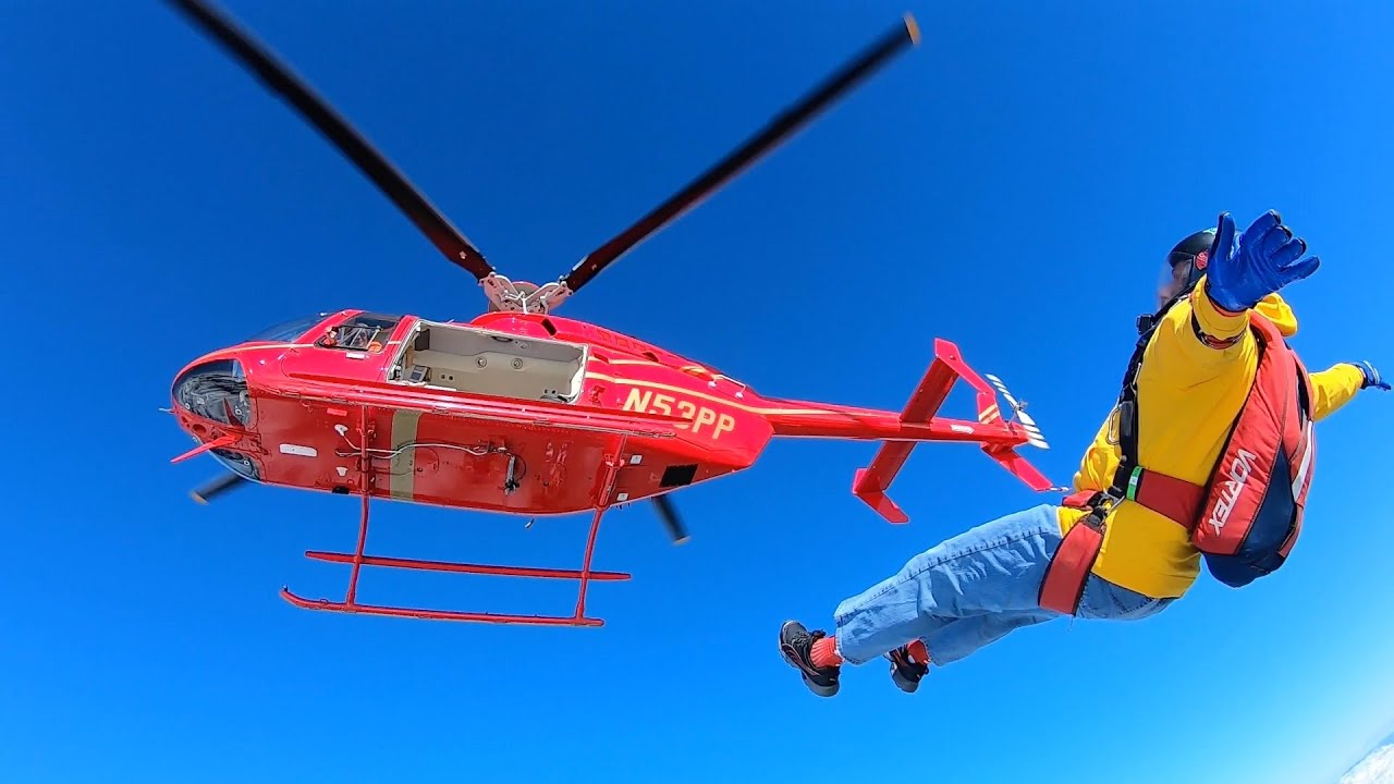 Skydiving out of a helicopter in 2020