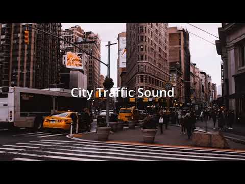 City Traffic Sound Effect with horns and people