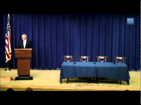 Elon University President Leo M. Lambert addresses interfaith issues at the White House