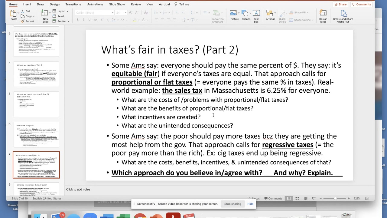 Taxation overview PPT video