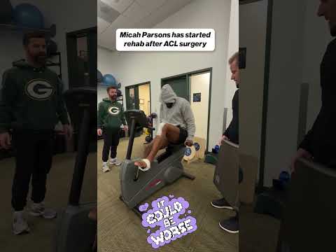 Micah Parsons wasting no time starting his rehab after ACL surgery 😤 #NFL #Parsons #injury #Packers