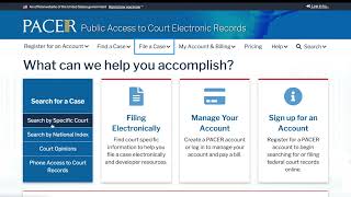 How to find US court case documents using PACER
