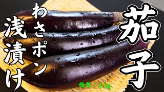 【超簡単】あっという間に仕込める箸休め！ツーンと大人味☆「ナスのわさポン漬け」の作り方