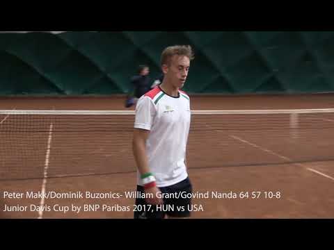 Peter Makk/Dominik Buzonics (HUN) vs William Grant/Govind Nanda (USA) - Junior Davis Cup -Makk Péter