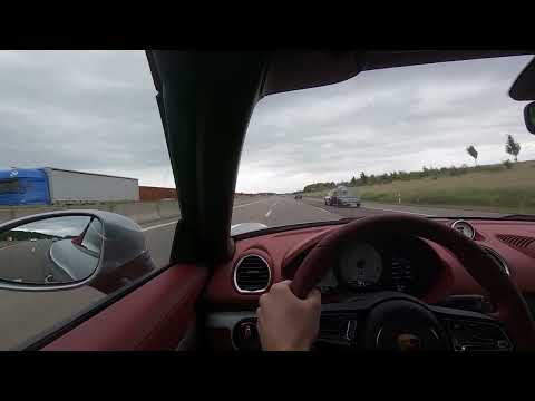 Porsche 718 25 Boxster GTS 4.0 Autobahn 100-200 accelaration runs