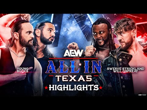 The Young Bucks vs. Swerve Strickland & Will Ospreay Highlights | AEW All In: Texas 2025