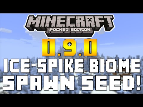 Minecraft Pocket Edition - 0.9.0 RARE ICE SPIKE BIOME AT SPAWN AMAZING SEED! [MCPE 0.9.0]