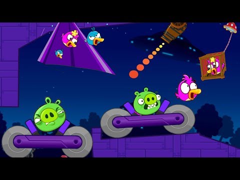 Angry Birds Collection 4 - BLAST TWO PIGGIES IN TRUCK TO RESCUE BIRDS TEAM!