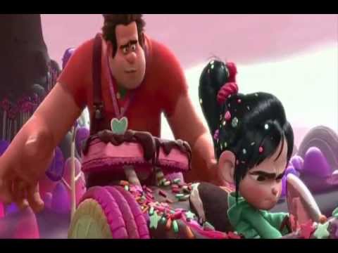 Wreck It Ralph destroys Vanellope's kart