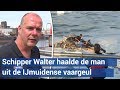 Schipper Walter haalt man van vlot