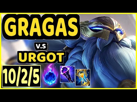 TAY (GRAGAS) vs URGOT - 10/2/5 KDA TOP GAMEPLAY - BR Ranked DIAMOND