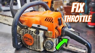 STIHL MS170 Chainsaw - Broken Throttle Trigger Repair