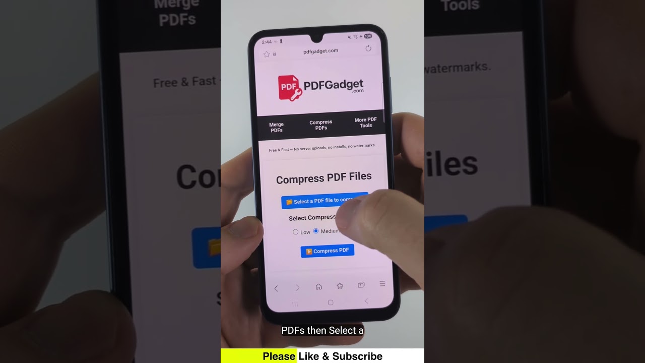 How to Compress PDF File Without App FREE