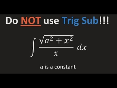 Math 1207-V21 Lecture 5 - Trig substitution conclusion, and Partial Fractions Decomposition
