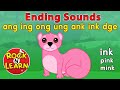 Ending Sounds Phonics Songs | ang, ing, ong, ung, ank, ink, dge | Rock ’N Learn