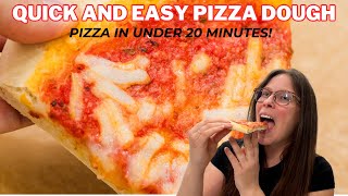 QUICK Pizza Dough Recipe - Pizza in under 20 minutes!