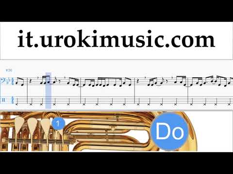 Corso di Tuba Major Lazer & DJ Snake - Lean On Tablature Tab Parte#2 um-i276