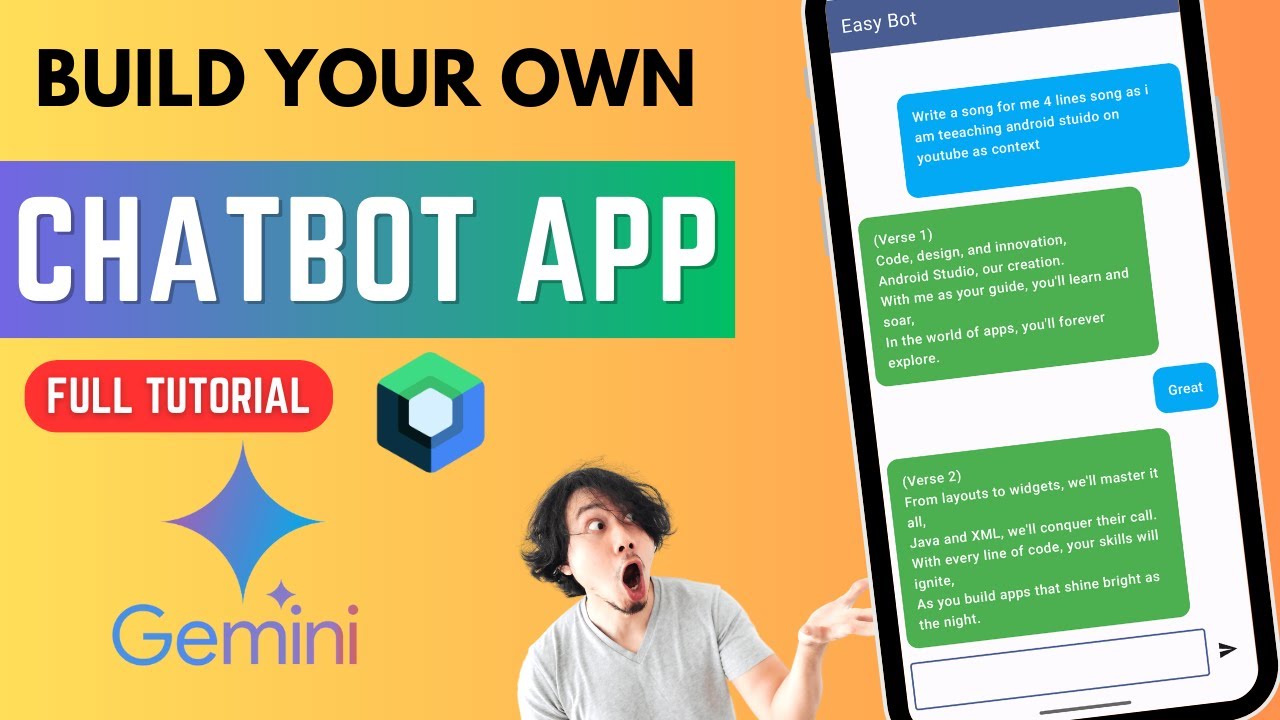 How to create ChatBot Gemini android app | Full Tutorial | 2024