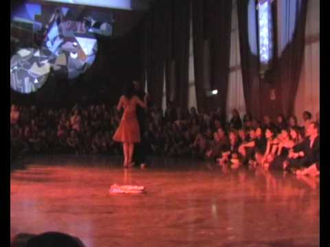  Juana Sepulveda  and  Mariano Frumboli  are  dancing  to  the  tango  "  El Andariego  "