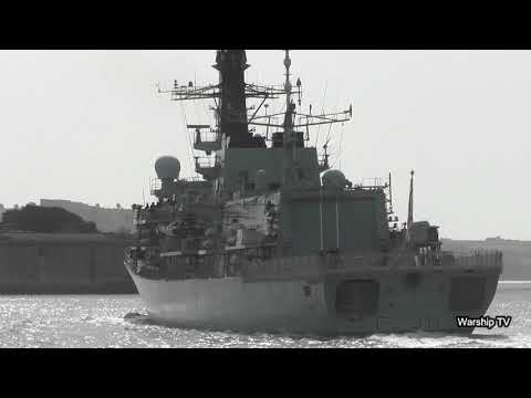 HMS NORTHUMBERLAND F238 LEAVES DEVONPORT AT MUTTON COVE AND HEADS OUT TO SEA - 19th August 2019