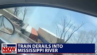 Train derails into Mississippi River in Wisconsin | LiveNOW from FOX