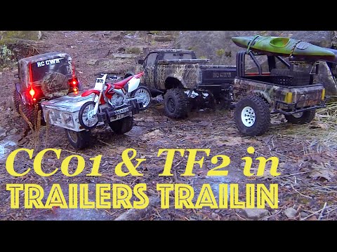 RC CWR Cco1 Jeep and RC4WD TF2 trailer trailin