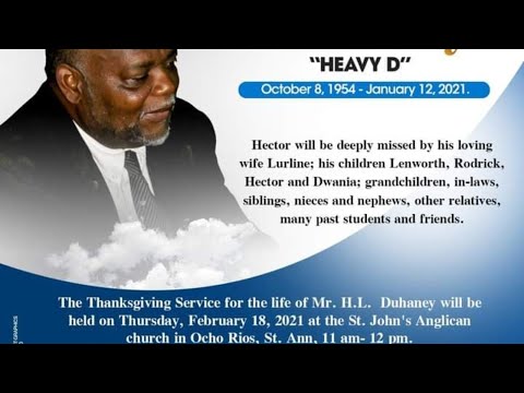 Thanksgiving Service for Mr Hector L Duhaney