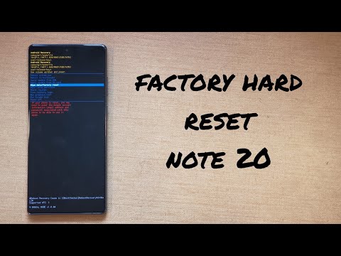 Factory hard reset Samsung Galaxy Note 20 - removes password