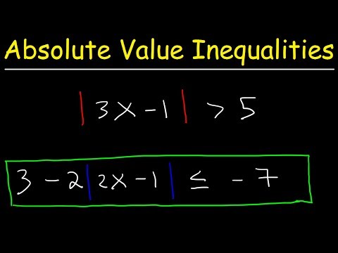 How To Solve Absolute Value Inequalities, Basic Introduction, Algebra